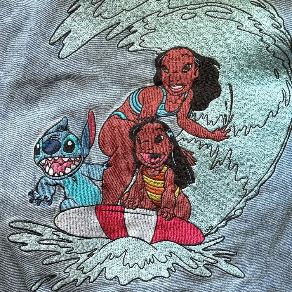 Cakeworthy Disney Lilo Stitch Denim Jacket Scrump Pudge Large